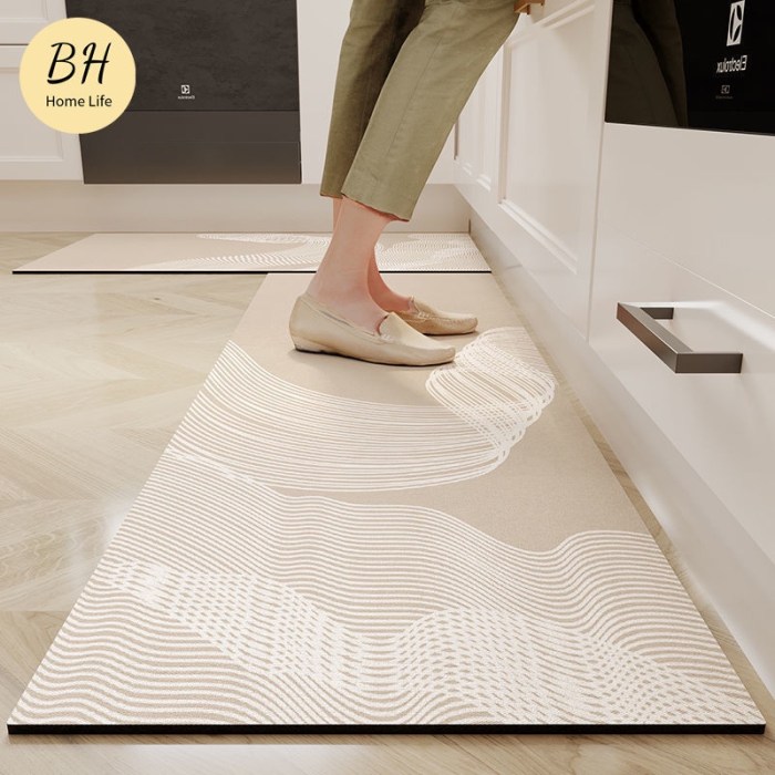 [BH]Japanese KItchen Long Floor Mat Plain Non Slip Strong Absorbent Diatomite Mat Toilet ...